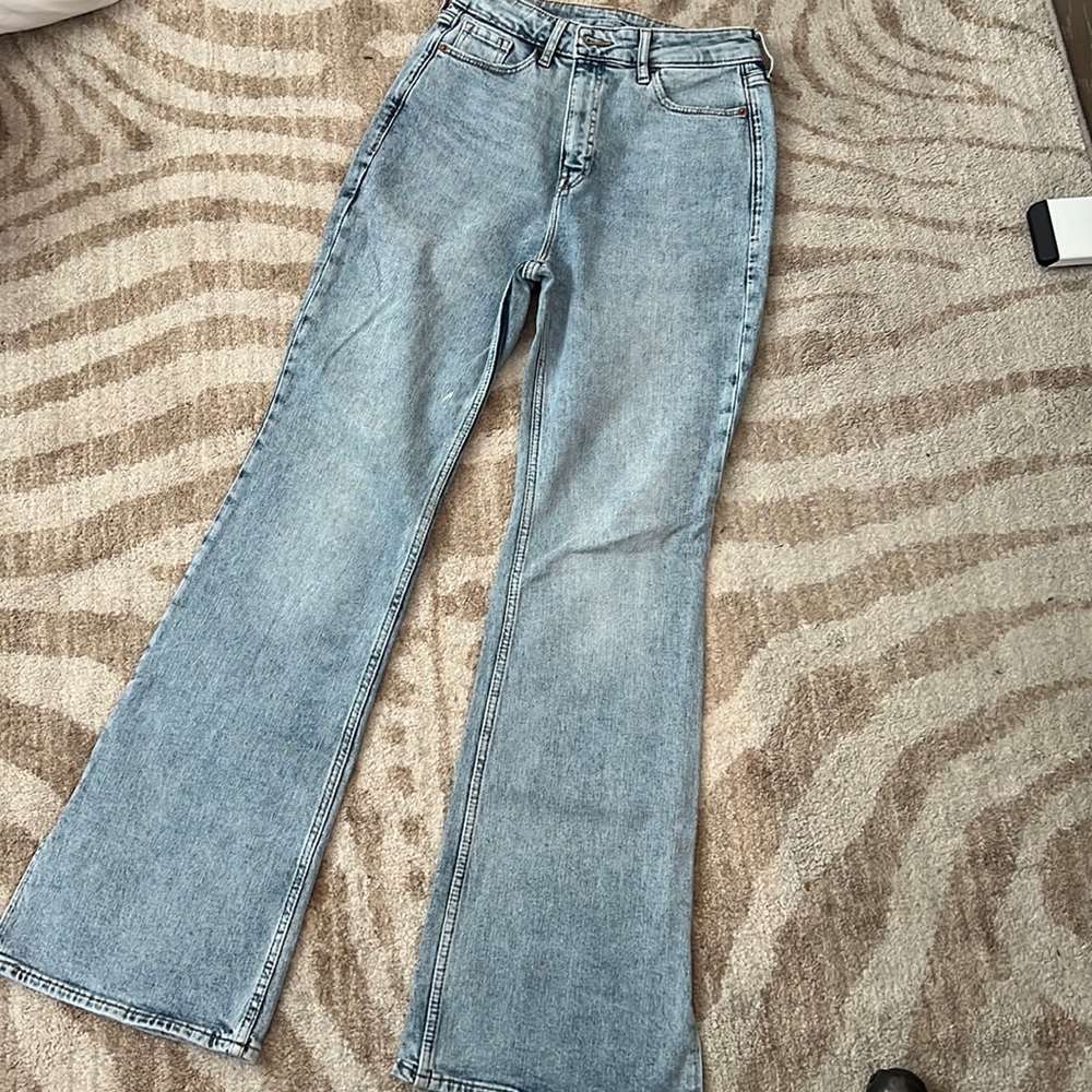 Higher Rise Flare Leg Jeans